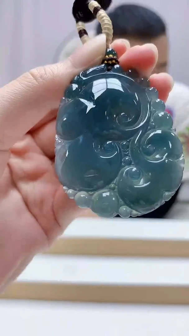 未镶嵌定制翡翠4898zm-毛货挂件27如意