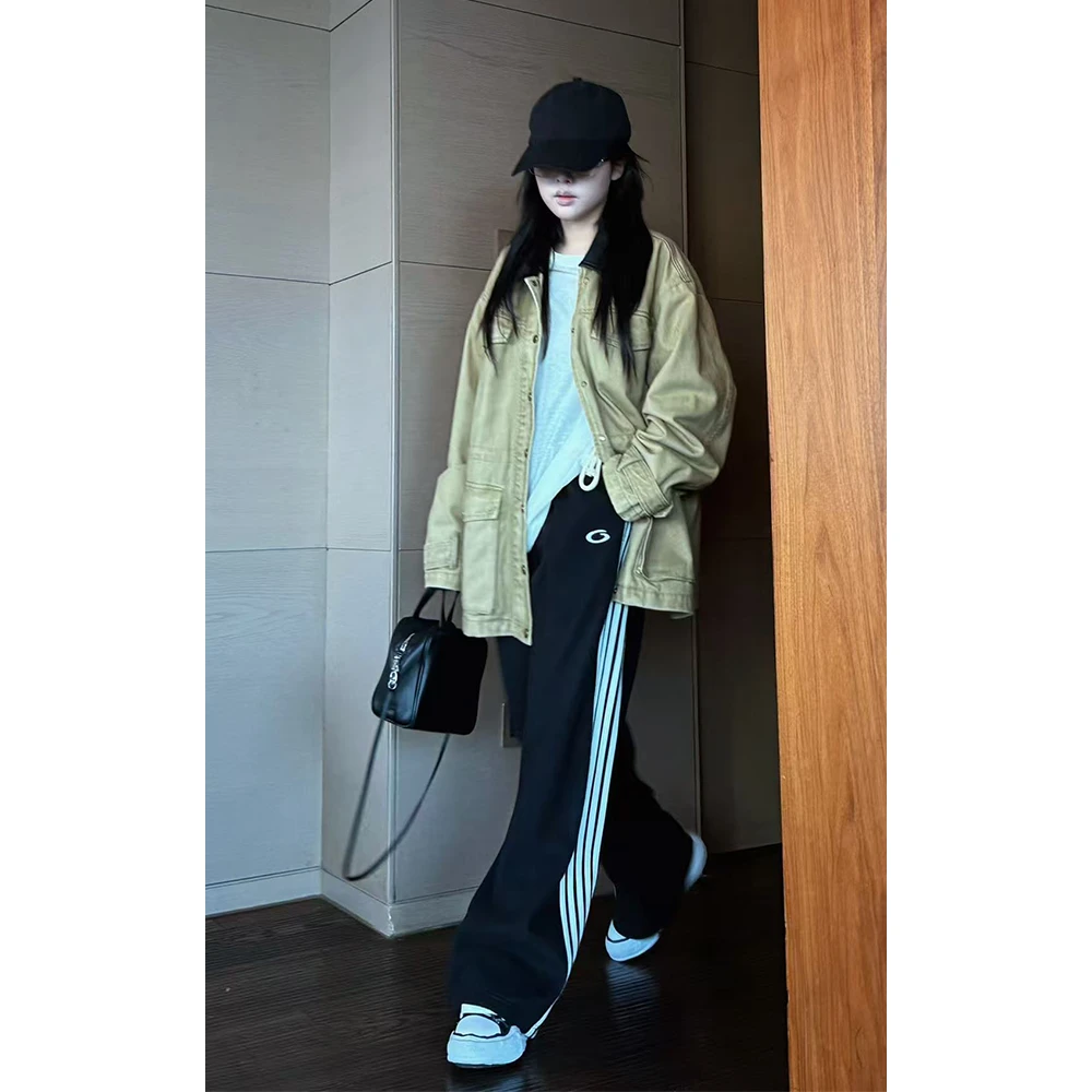 LA CALLA拉达翻皮水洗磨破廓形夹克外套YY-AD6688