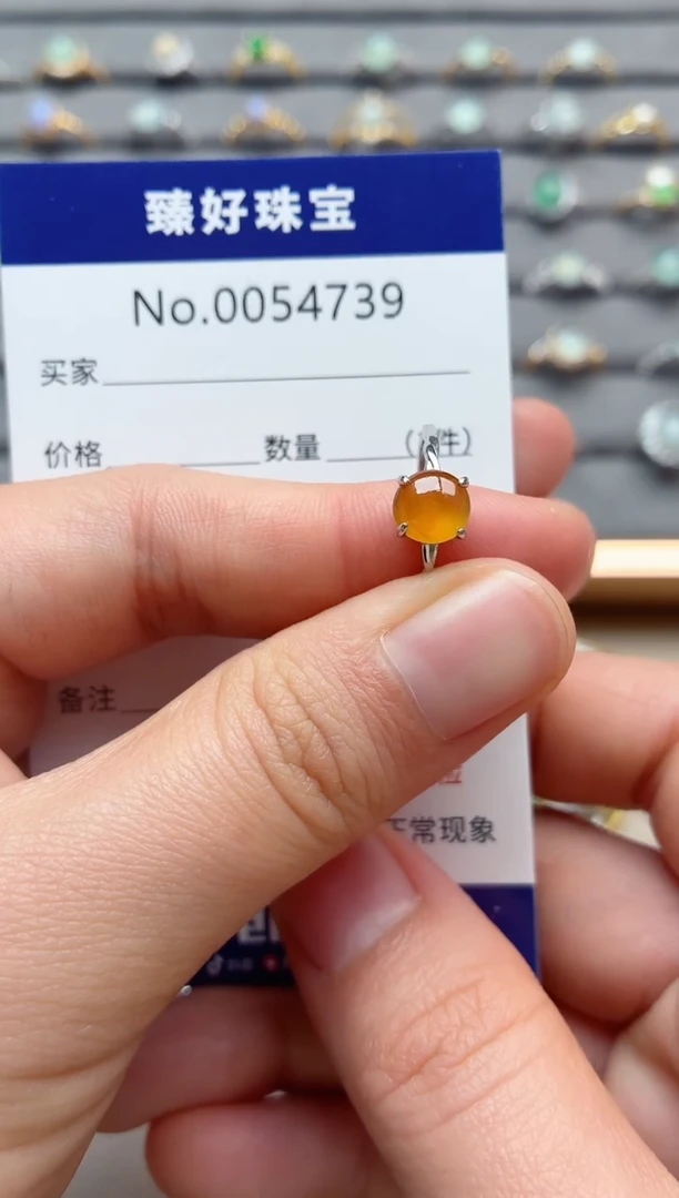 银S925镶嵌戒指翡翠1