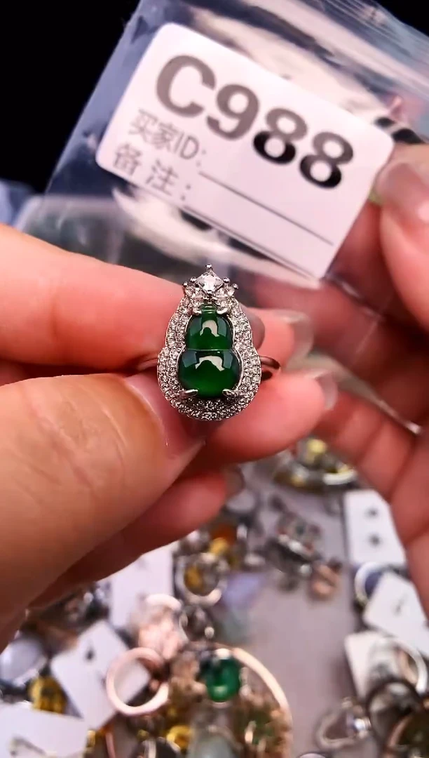 吊坠(不含链)银S925镶嵌翡翠1