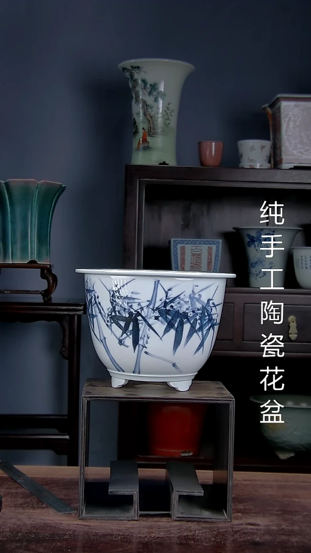 景德镇陶瓷手工花盆