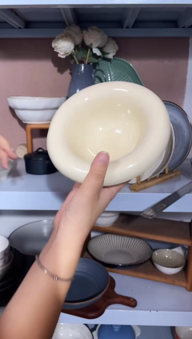 瓷微瑕（1个装）米色反口碗