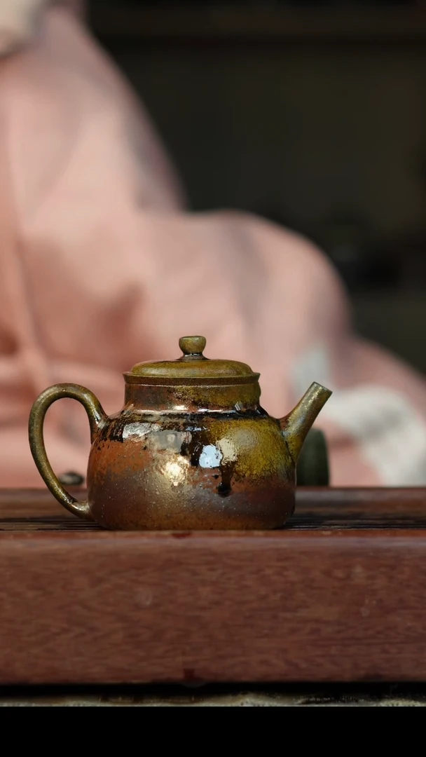 茶壶紫砂柴烧紫砂天青言心