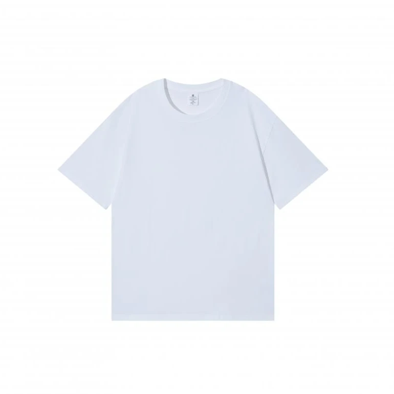 白色双C烫砖百搭纯棉T恤夏季宽松印花圆领情侣上衣时尚休闲简约