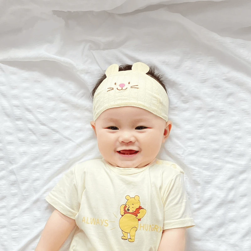 婴儿囟门帽子夏季宝宝纯棉薄款胎帽新生儿满月可爱护囟门帽子护头