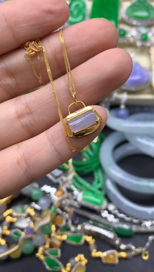 【闪购商品】翡翠颈饰18K金镶嵌351-中国好珍宝