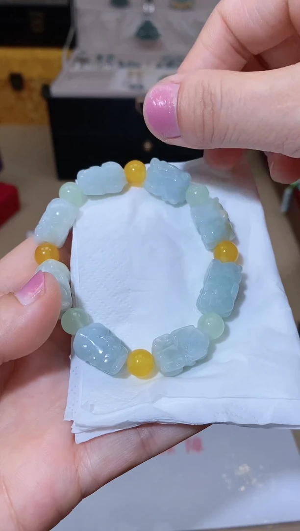 【闪购商品】翡翠手串未镶嵌天然A货翡翠貔貅