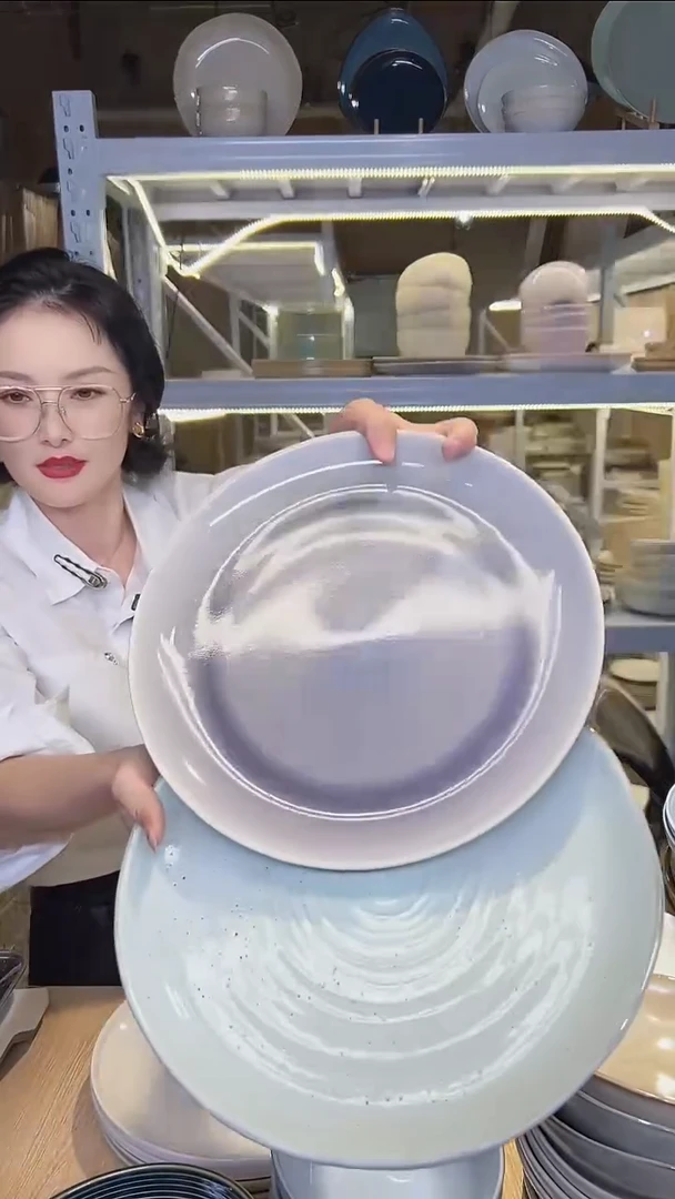 瓷346外贸尾货高温釉下彩陶瓷餐具默认微瑕