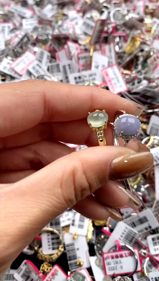 【闪购商品】翡翠戒指银S925镶嵌5555555    4