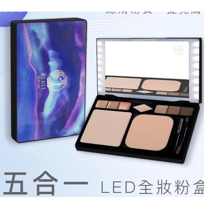 REREE 清爽裸妆尊享粉底-三色遮瑕-三色阴影高光组合