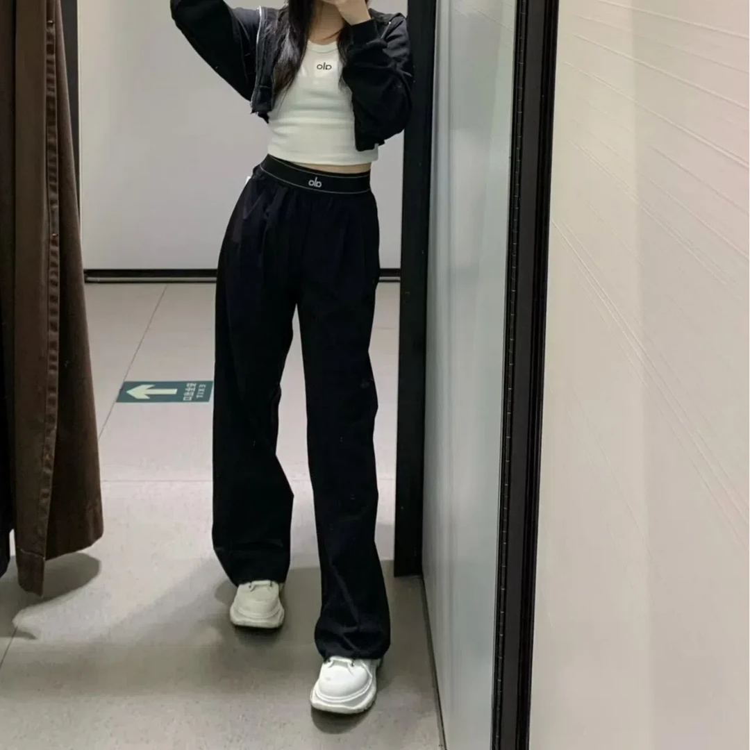 【alo yoga】瑜伽 Suit Up Trouser 女款春潮流显瘦直筒阔腿西装裤