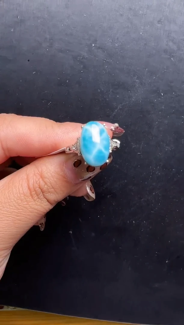 未镶嵌针钠钙石（海纹石）戒指海纹石戒指 JP56984