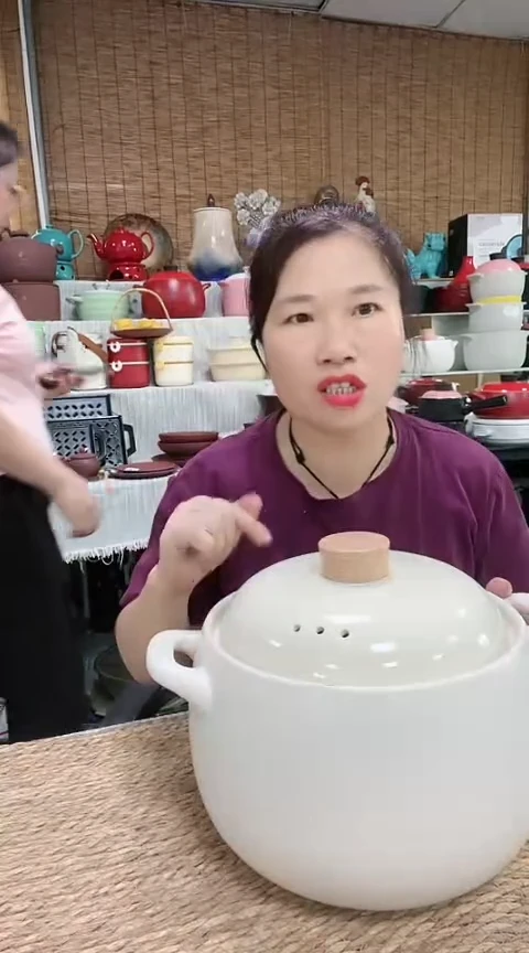 瑕疵7.0米白大肚锅