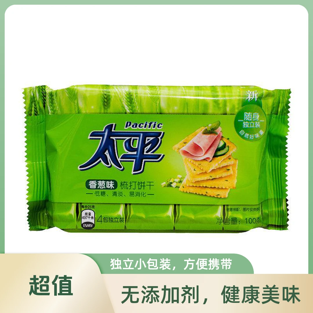 太平 梳打饼干(香葱味) 100g/包