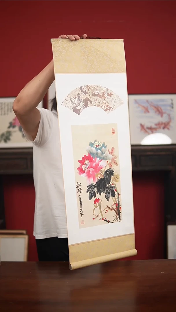 国画手写手绘-30*90卷轴