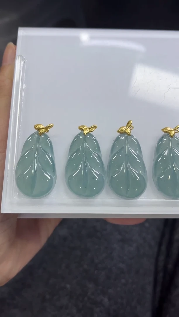 颈饰银S925镶嵌翡翠J173/多样性发一件/配绳子