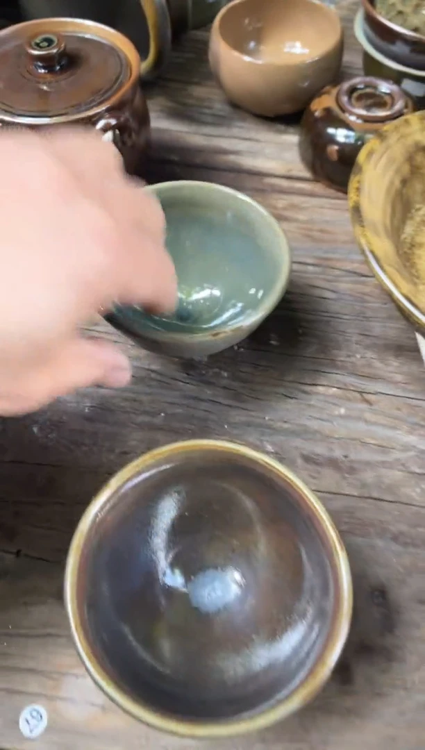 浪鬼家釉绘柴烧焉*杯