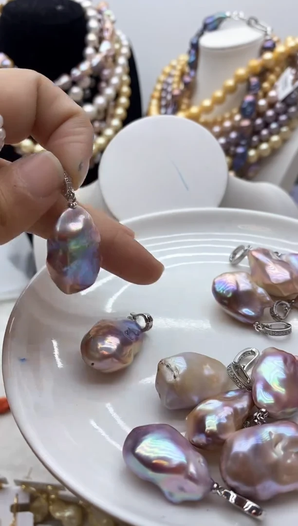 【闪购商品】淡水珍珠颈饰钛钢46