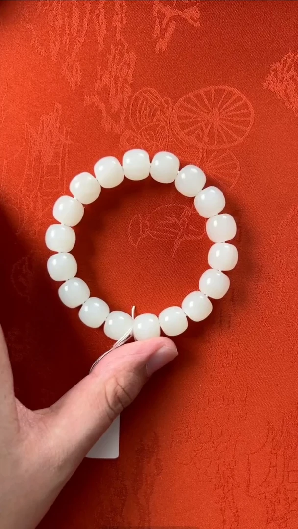 【闪购商品】和田玉手串未镶嵌白玉老熟11X12