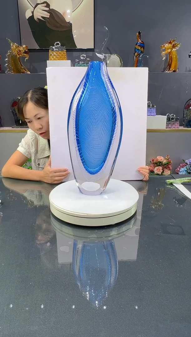 琉璃水晶琉璃花瓶1只