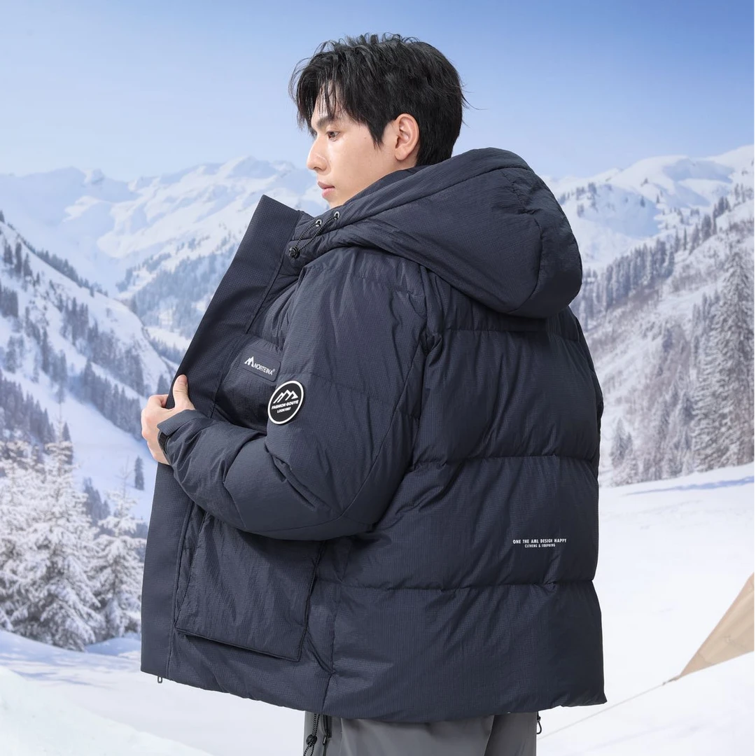 【辉哥】1105-冬季运动户外立领保暖加厚大口袋连帽防寒服非标-Y