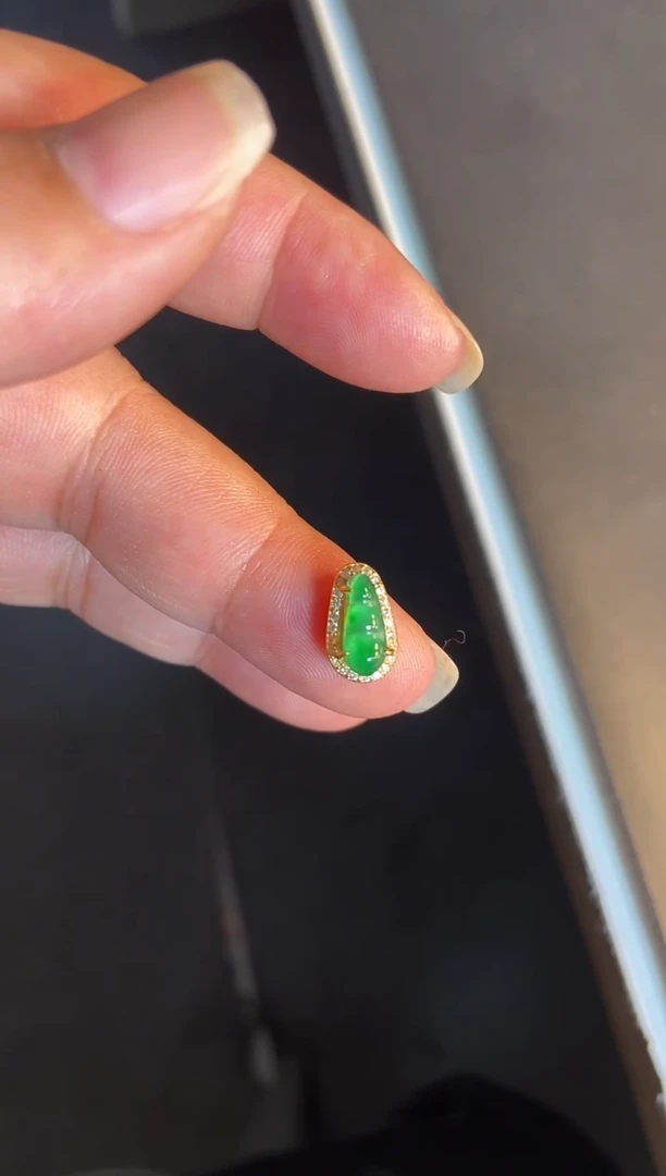 吊坠(不含链)银S925镶嵌翡翠1