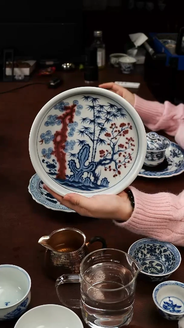 景德镇瓷器，青花瓷手绘茶具~