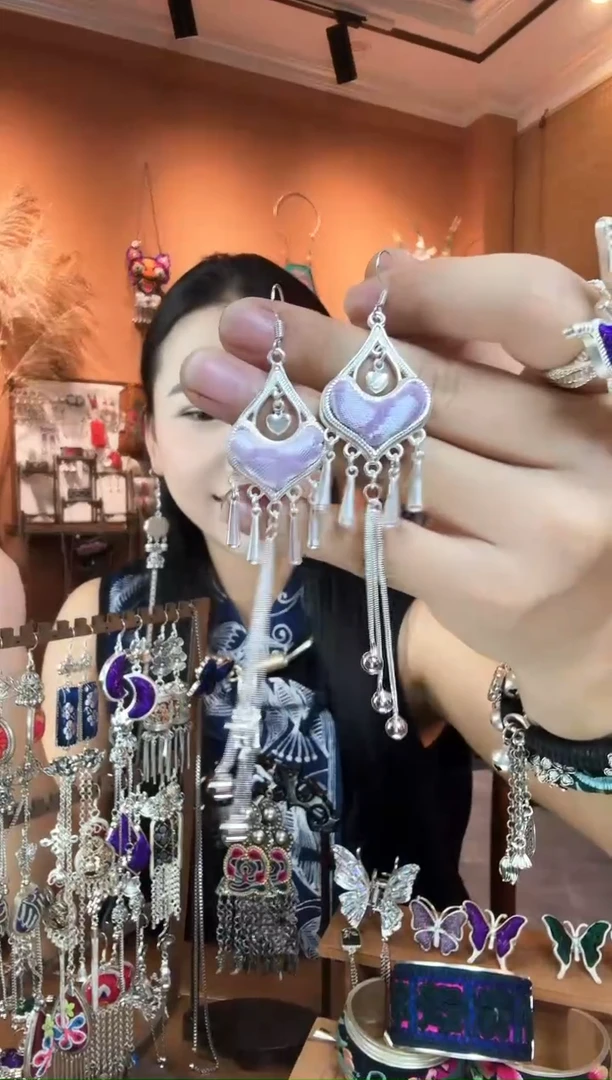 刺绣纯手工民族风耳环