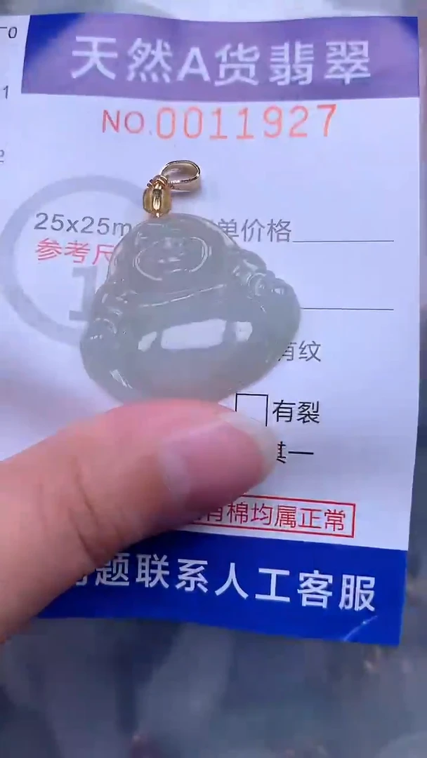 翡翠未镶嵌吊坠(不含链)1