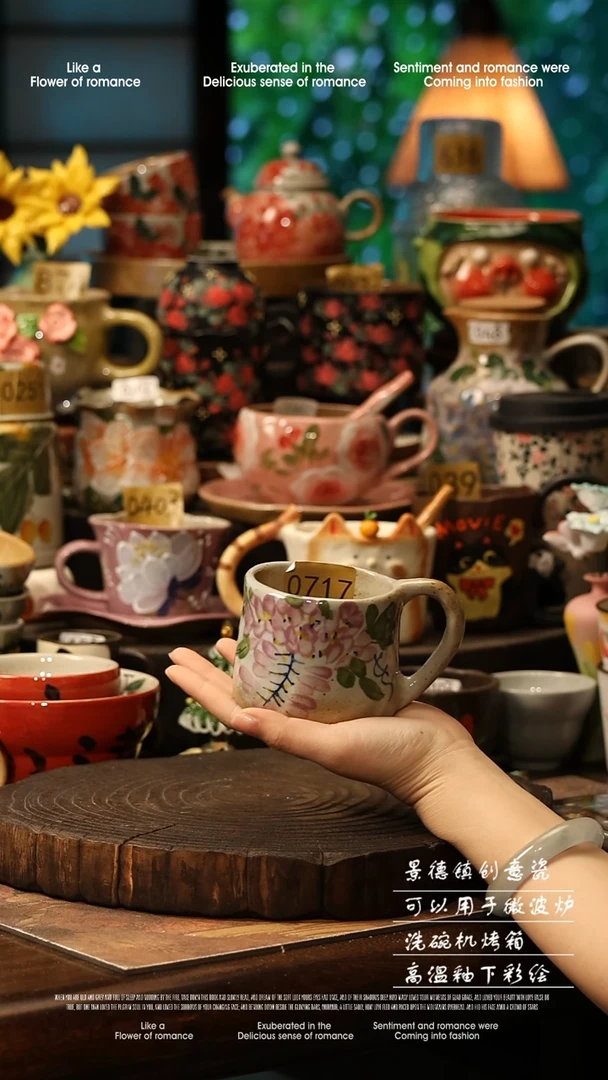 陶瓷景德镇高温釉下彩手工手绘款式@A0717@