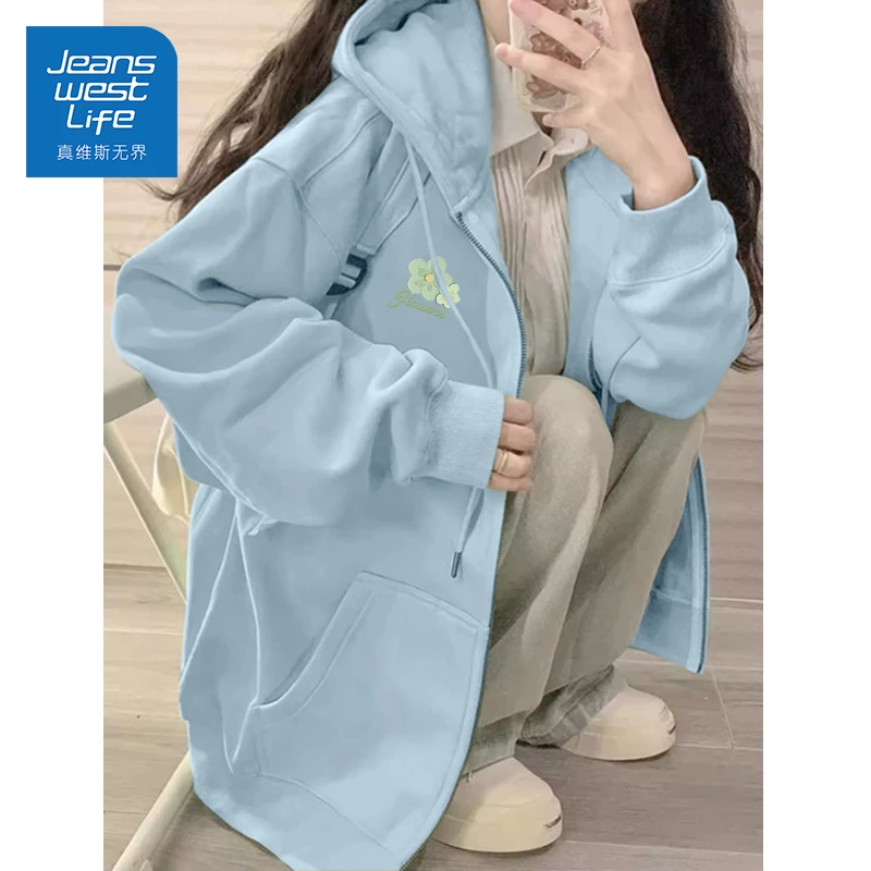 真维斯无界初秋外套女春秋款2025年新款上衣韩系氛围感穿搭卫衣薄