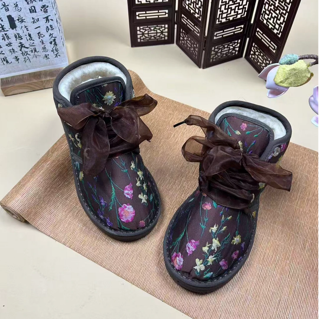 莺草-高系棉鞋  2025秋新中式千层底布鞋百搭舒适手工布鞋