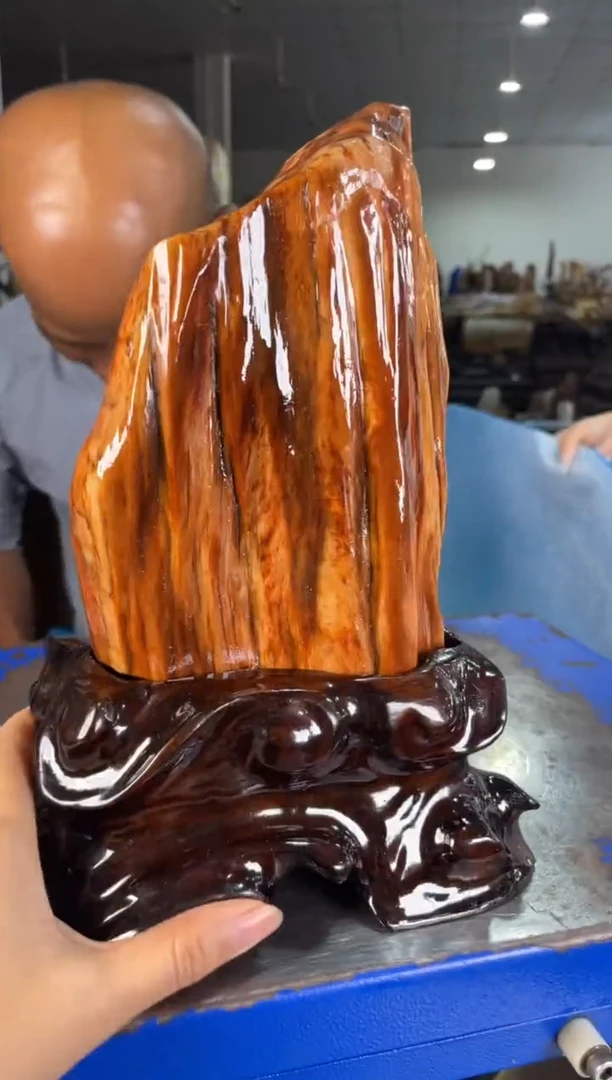 未镶嵌摆件硅化玉5