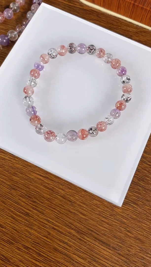 【闪购商品】水晶手链未镶嵌天然超七6mm多样性发一