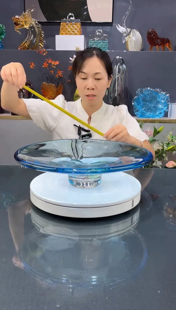 琉璃水晶琉璃果盘1个
