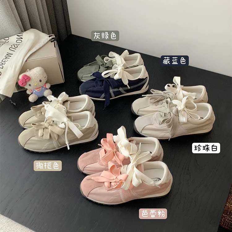 【sheii苏茵茵】鸳鸯鞋带低帮休闲运动鞋女德训鞋芭蕾鞋E4419325