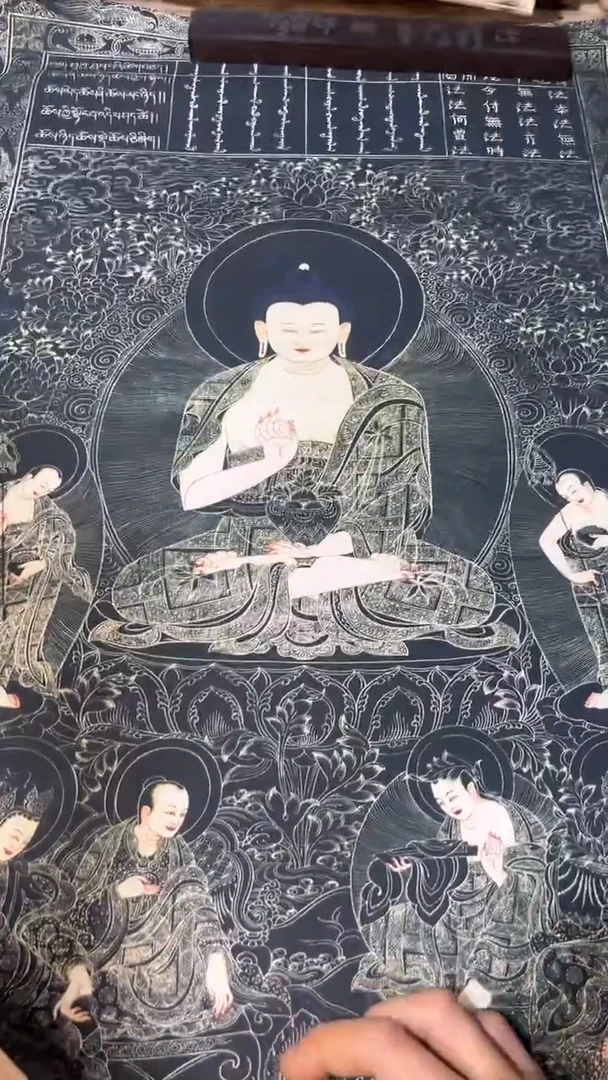 卷轴画卷轴画卷轴画玖忆唐卡TK34