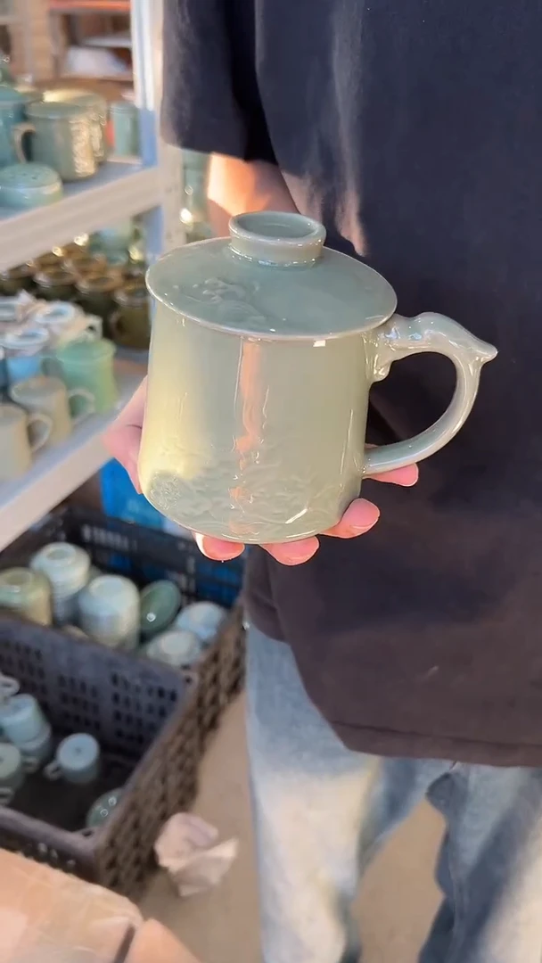 龙泉云间青瓷小米茶器