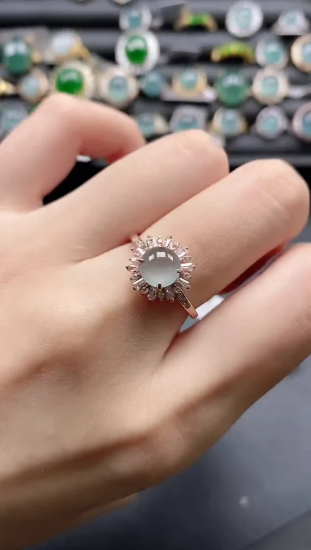 【闪购商品】翡翠戒指银S925镶嵌1111-