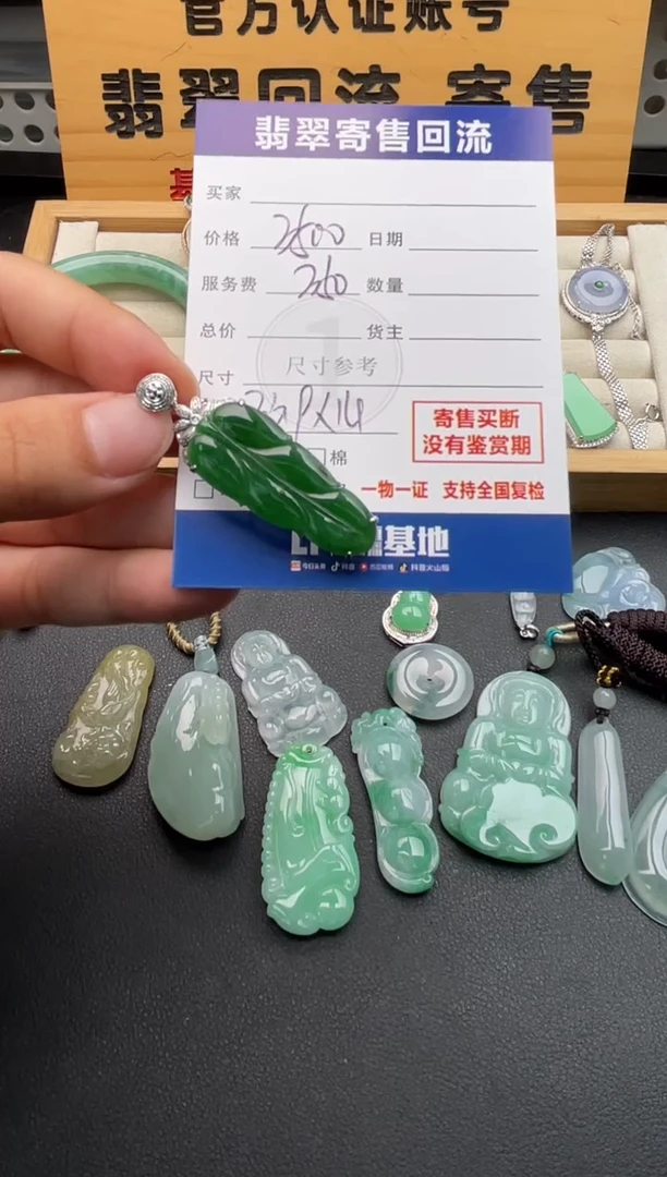 颈饰18K金镶嵌翡翠10146740