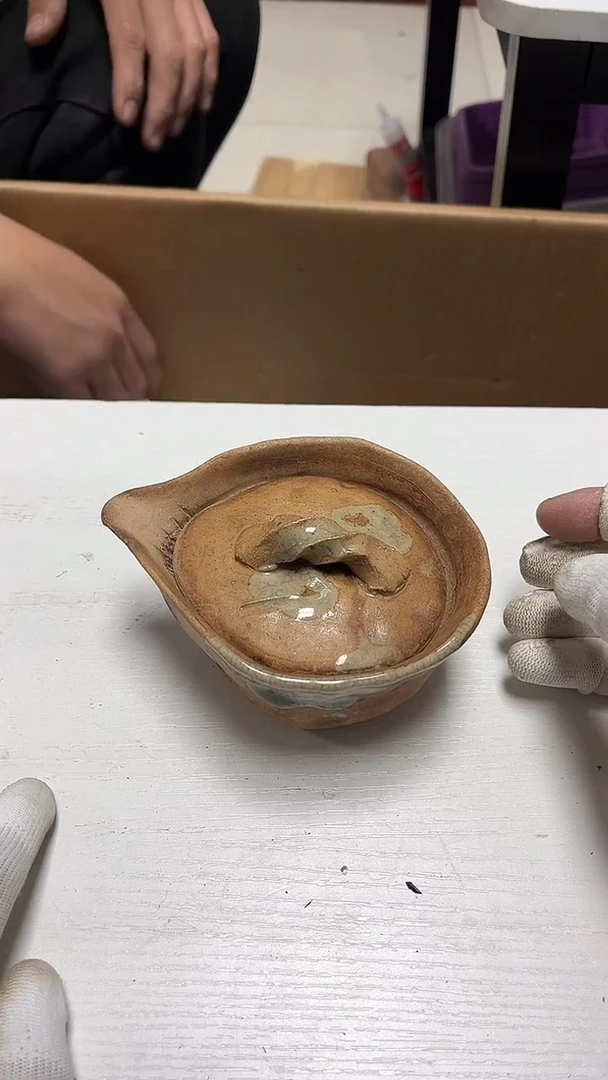 瓷片工艺品杂项黑**?3159