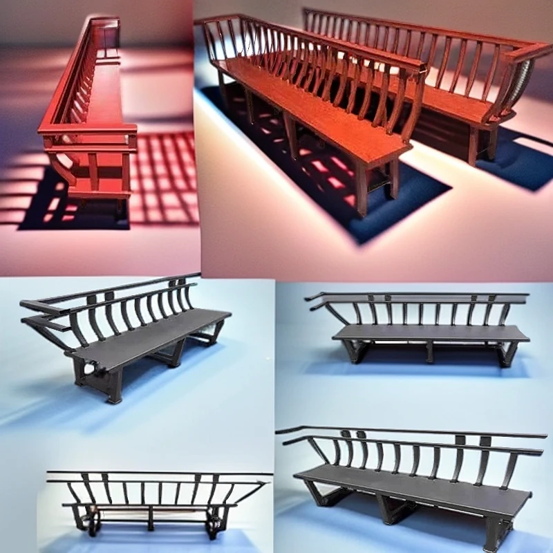 中式铝合金美人靠坐凳公园长廊凉亭靠背椅定制仿古铝护栏扶手