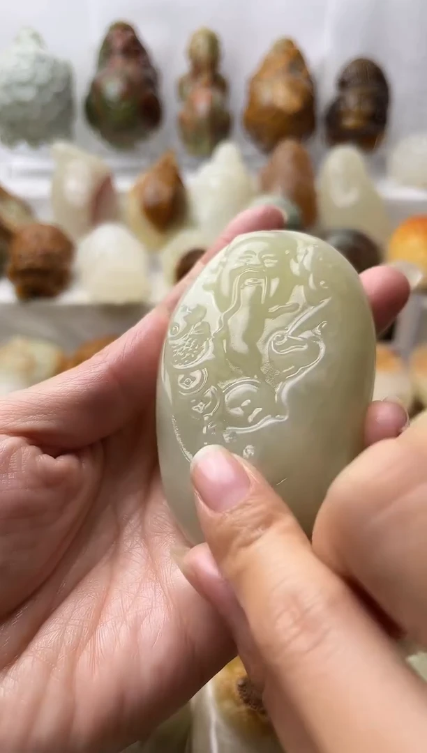 石材方解石棉纹正常不退换财神