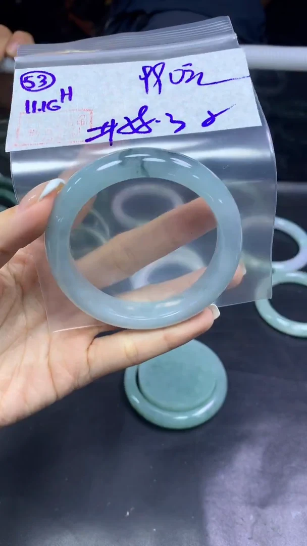 未镶嵌定制翡翠53手镯58.3纹+990元+拍一发一