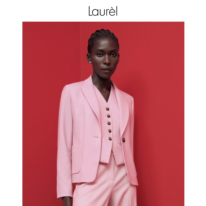 【丽公主专享】Laurel复古贴袋截短粉西服外套女LWL341T04700