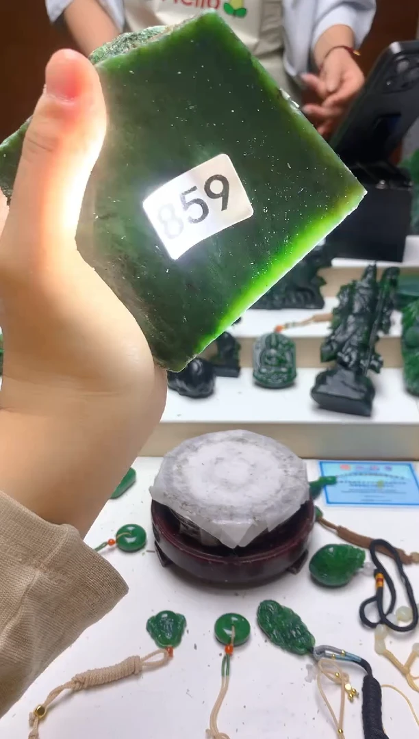 未镶嵌和田玉（碧玉）珠宝半成品言*早0