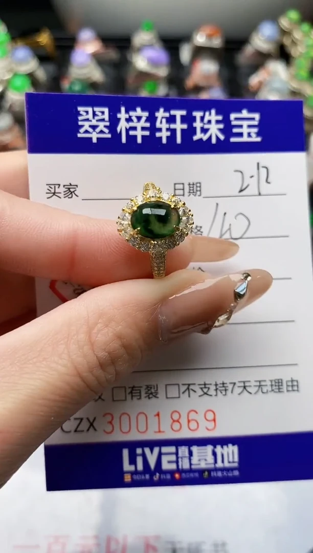 【闪购商品】翡翠戒指银S925镶嵌/1869