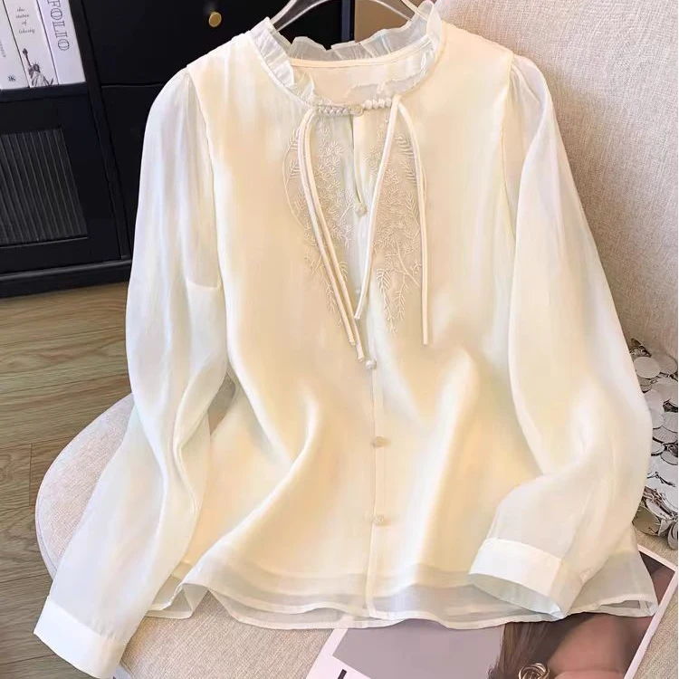 【109-209拍这里】春夏女士衬衣轻薄透气时尚设计款衬衫