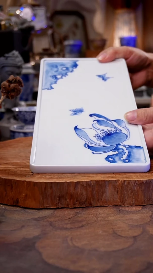 杯子陶大开片景德镇手工手绘