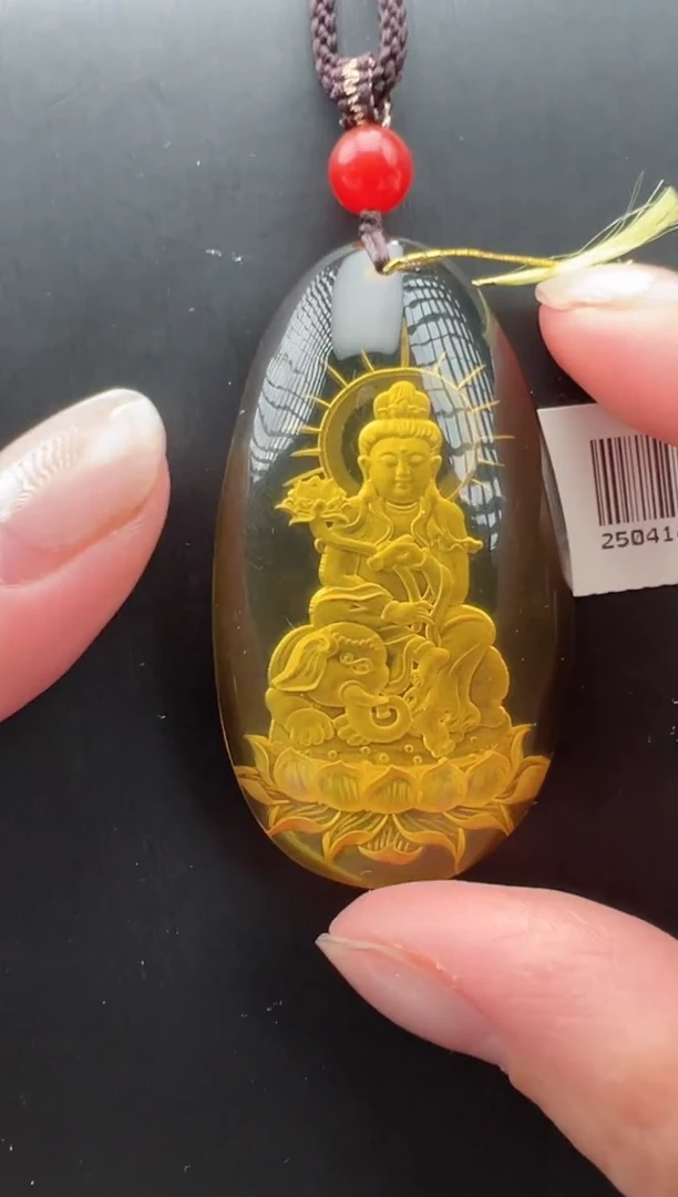 琥珀颈饰未镶嵌吊坠